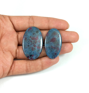 Cabașones de Rubí y Cianita Naturales de Primera Calidad, Piedras Preciosas Sueltas para Joyería, Precios al por Mayor - Product Image 6