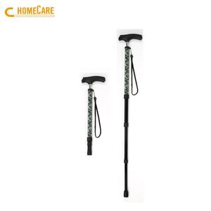 Bastón Plegable de Aluminio OEM de 5 Secciones con Mango de Madera y Punta de Goma, Capacidad de 250 lb - Bastón Ultraligero para Personas Mayores - Product Image 3