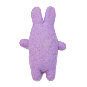 Conejo Morado Hecho a Mano con Técnica de Fieltro, Adorable Figura de Conejo de Fieltro de Lana Ecológica, Muñeco de Peluche de Personaje de Dibujos Animados para Regalos de Pascua - Product Image 2