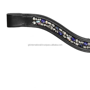 Diadema de Cuero Acolchada con Cadena de Cristales Pequeños con Diseño Personalizado, Incrustaciones de Cristales Termoadhesivos, en Tamaños Completo y Cob - Product Image 5