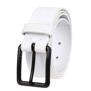 Premium Cow Hide Leather Waist Strap Steel Buckle Simple Design Flexible Fit Smooth Texture Men Daily Wear Waterproof Durable - Product Image 1