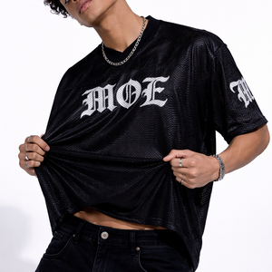 Camiseta de fútbol americano de malla para hombre, estilo urbano, a la moda 2026, cuello en V, transpirable, deportiva, con número personalizado, pedidos al por mayor OEM - Product Image 5