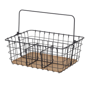 Panier de rangement en métal multi-usages moderne, écologique, tissé à la main, finition noire de qualité supérieure, pour l'organisation de la cuisine et de la maison - Product Image 2