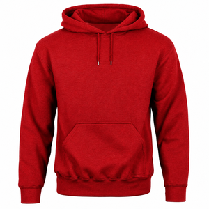 Sudadera con Capucha Roja Unisex, Gruesa, 100% Algodón Felpa, 420g, Ecológica, OEM, ODM, Marca Privada, Venta al Por Mayor - Product Image 1