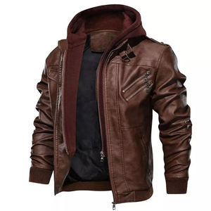 Pakistani Leather Wholesale Custom Men Genuine Leather Jackets Motorcycle Leather Jacket Cowhide Jacket - Product Image 1