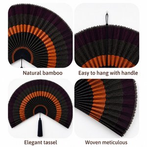 Natural Bamboo Decorative <b>Wall</b> Fan Handmade <b>Large</b> Folding Fan <b>Wall</b> Art for Home Office Hotel Restaurant Interior <b>Decor</b> - Product Image 4