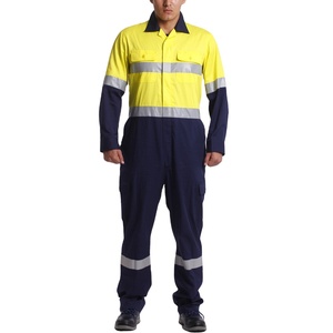 Overol de Trabajo de Algodón Transpirable Antiestático, Ropa de Protección Industrial para Mecánicos, Mangas Largas, Ignífugo, WU-02113 - Product Image 1