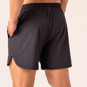 Pantalones cortos de gimnasio con estampado de logotipo personalizado para hombre, pantalones cortos de secado rápido, ajustados, poliéster, Spandex, calle alta, liso, cintura elástica para Fitness - Product Image 6