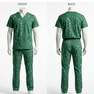Ensemble de blouses médicales unisexe imprimées Sales Blackhardson en tissu Dobby polycoton 180 GSM de qualité supérieure, avec détection d'aiguilles et thermocollage sans couture, pour hôpital - Product Image 1