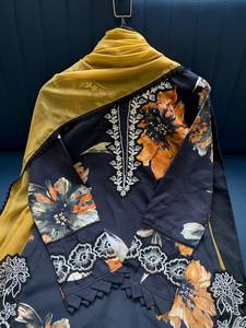 Ensemble élégant Kurti et Palazzo en mousseline avec dentelle fantaisie et dupatta doux – Tenue ethnique confortable pour femme - Product Image 4