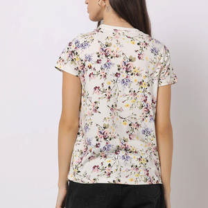 Camiseta de Mujer de Manga Corta, Corte Holgado y Cómodo, Estilo Moderno, Cuello Redondo, Verano 2027 - Product Image 3