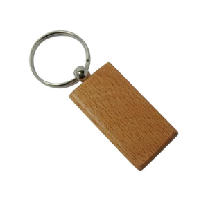 Cadeau promotionnel personnalisé porte-clés personnalisé gravure sur bois logo porte-clés en bois blanc porte-clés en bois par S A And Sons exportations - Product Image 1