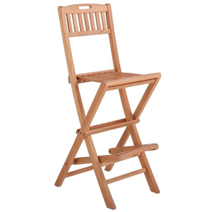 Solid Teak Durable Traditional Commercial Gajayana <b>Folding</b> Outdoor Bar <b>Chair</b> Wholesale Patio <b>Garden</b> Resort Hotel Furniture - Product Image 3