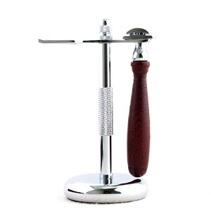 Maquinilla de afeitar clásica de doble filo con mango de palisandro para afeitado masculino y depilación femenina - Product Image 4