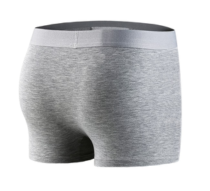 Men's 4-Piece Breathable Spandex Boxer Briefs Mid-Rise Solid Pattern Comfortable Sports Underwear with Knitted Fabric - Product Image 4