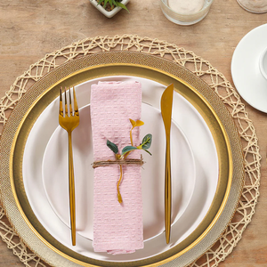 High Grade Polished Solid American Style Biodegradable Eco-Friendly Metal Charger <b>Plate</b> for Hotel Restaurant Wedding Tabletop - Product Image 6