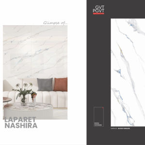 กระเบื้องพอร์ซเลนเกรดส่งออก เงา ไร้รอยต่อ ขนาด 600x1200 มม. กระเบื้องแผ่นใหญ่หรูหรา สำหรับโครงการตกแต่งภายในที่อยู่อาศัยและเชิงพาณิชย์ - Product Image 1