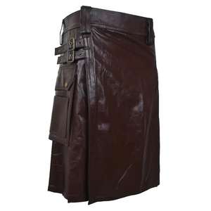 COSH KILTS Kilt de cuero Borgoña hecho a mano para hombres Gladiator Warrior proveedor de etiqueta privada de Pakistán - Product Image 1