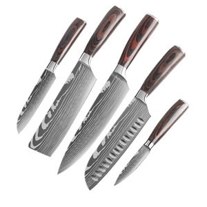 Wholesale Handmade Multi-Purpose Damascus Chef <b>Knives</b> <b>Set</b> 67-Layer Steel Wood Handles Right-Handed Design-Heavy Duty Kitchen - Product Image 1