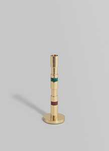 Lumina Candlestick Holder with Green and <b>Red</b> Inlays for Home Decoration - Product Image 2