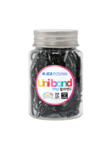 Bandes élastiques pour cheveux en TPU, fabriquées en Corée, unisexes, personnalisées OEM ODM, dans une bouteille en plastique, non toxiques, élastiques, certifiées OEKO-TEX - Product Image 1
