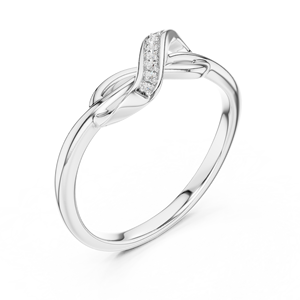 INFINITY LAB GROWN DIAMOND <b>RING</b> <b>SET</b> 18KT WHITE GOLD RHODIUM PLATED BRILLIANT CUT MINIMALIST <b>WOMEN</b> ENGAGEMENT WEDDING PARTY - Product Image 3
