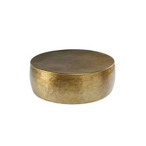 Mesa de Centro de Aluminio en Oferta, con Diseño Martillado, Acabado Marrón, Mesa de Centro Ovalada para Sala de Estar, Precio Personalizado - Product Image 6