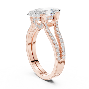 Anillo de Compromiso Clásico de Oro Amarillo de 14K para Mujer, Diamante Cultivado en Laboratorio con Certificado IGI de 1.50CT, Corte Marquesa, Aniversario, Boda - Product Image 3