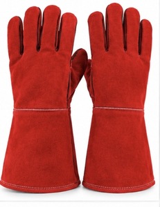 Gants de soudage de qualité supérieure en cuir de vachette et doublure polaire, protection contre les éclaboussures de métal fondu, personnalisables, fabriqués au Pakistan - Product Image 4