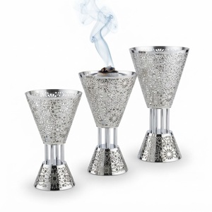Luxury <b>Silver</b> Filigree Arabian Bakhoor <b>Burner</b> Hollow Out Metal Oud Incense Holder For Ramadan Decoration Wholesale Supplies - Product Image 5