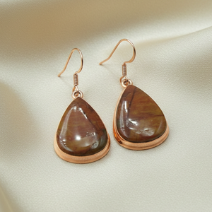 <b>Top</b> Quality Moroccan Seam Agate Teardrop Earrings 925 <b>Silver</b> Rose Gold Yellow Gold Plated Handmade Boho Gemstone Jewelry Her Men - Product Image 5