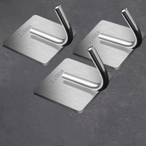 Ganchos de Acero Inoxidable Sin Perforación para Cocina, Ganchos Metálicos Resistentes para Pared, Ganchos para Baño y Toallas - Product Image 2