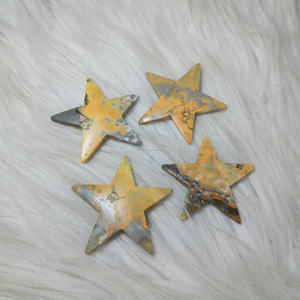 Venta al por mayor Natural Indonesia Bumble Bee jaspe cabujón de alta calidad 30-50mm forma de estrella cristal curativo hecho a mano pulido - Product Image 3