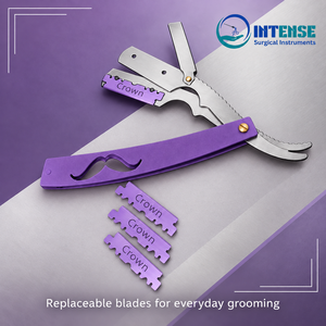 Barber <b>Straight</b> Razor Professional Folding Shavette Razor for Hair Cutting Beard Shaving Grooming - Product Image 6