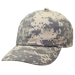 Casquette de baseball unisexe camouflage numérique 6 panneaux ajustable pour l'extérieur, chapeau décontracté en toile 100 % polyester - Product Image 1