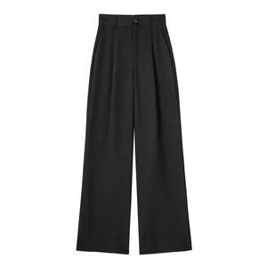 Pantalon décontracté droit pour homme, léger, écologique, respirant, coupe-vent, en toile, avec cordon de serrage, poches, coupe européenne, idéal pour l'été - Product Image 1
