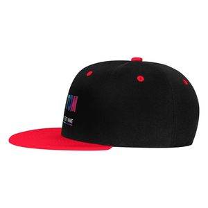 หมวกแก๊ปแบบ snapback 6 แผง สีดำ ปีกแดง ปรับขนาดได้ ใส่ได้ทั้งชายหญิง สไตล์สตรีท ผ้าแคนวาส  โลโก้ตัวอักษรสีรุ้งที่แผงด้านหน้า - Product Image 3