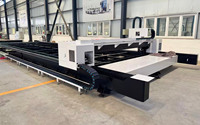 Machine de découpe laser à fibre sur rail au sol, grande taille personnalisée, avec portique CNC en aluminium 6000*2500mm, haute puissance 6000W 12000W