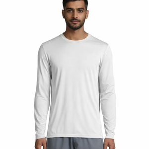 Camiseta de Manga Larga para Hombre con Protección UV UPF 50+, Transpirable, para Senderismo, Pesca, Natación, Tejida con Estampado Frontal - Product Image 1