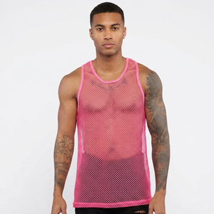 Wholesale Price New Arrivals Custom logo Factory Price Breathable Plain Dyed <b>Men</b> Sports Mesh Sleeveless Mesh <b>Singlets</b> <b>for</b> <b>Men</b> - Product Image 1