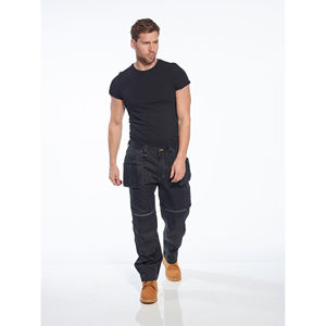 Pantalones de trabajo tipo cargo transpirables de algodón/poliéster para hombre, personalizables, resistentes, con bolsillos para rodilleras y funda para herramientas. - Product Image 5