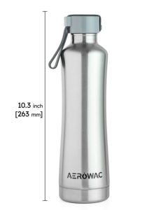 Adventure ready stainless steel thermal water bottle with secure grip handle spill resistant drinking lid durable reusable - Product Image 4