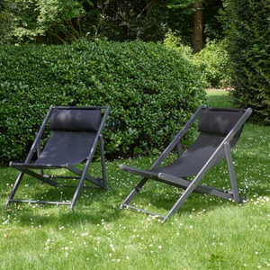 Chaise longue pliante en aluminium avec dossier en maille, chaise longue d'extérieur, chaise longue de jardin, mobilier de patio, mobilier de villa - Product Image 5