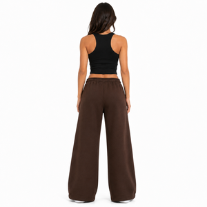 Custom Women Baggy Sweatpants Wide Leg <b>Trousers</b> <b>Elastic</b> <b>Waist</b> Casual Pants Solid Color Custom Womens Baggy Sweatpants <b>Trousers</b> - Product Image 2