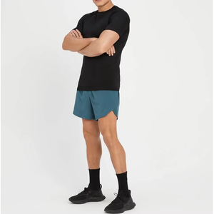 Shorts de sport pour hommes de haute qualité, séchage rapide, respirants, avec poches élastiques à la taille, motif uni décontracté pour la course et l'entraînement 100% - Product Image 2