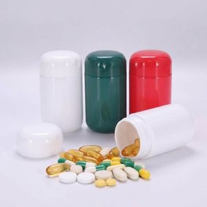 Flacon rond en PET de 120 ml pour pilules, flacon d'emballage pour soins de santé des enfants, pour comprimés de calcium, capsules de gel d'huile de poisson, usine du Vietnam, ODM OEM - Product Image 2