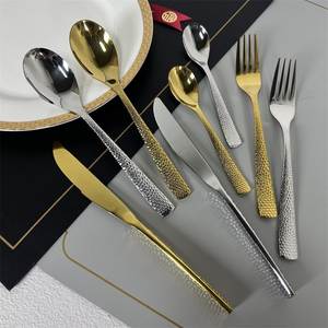 Ensemble de couverts en acier inoxydable robuste, ustensiles solides, idéal pour une utilisation fréquente dans les restaurants, la restauration et les cuisines domestiques. - Product Image 1