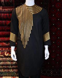 Robe traditionnelle afghane pour homme en coton respirant, style ethnique islamique, longueur cheville, logo personnalisé, ensemble Salwar Kameez 2 pièces, costume afghan - Product Image 3