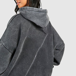 Chándal unisex personalizado elegante con efecto lavado ácido para mujer, chándal de moda de manga larga, transpirable y de tela gruesa para mujer - Product Image 5