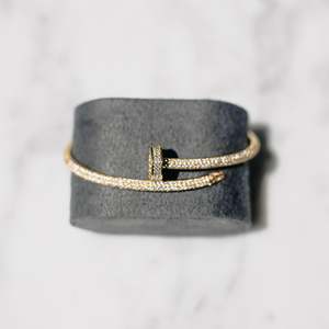 Luxury 18K Gold Filled Moissanite <b>Cuff</b> <b>Bracelet</b> Round Brilliant Cut Channel Setting Women's Geometric Style <b>Bracelets</b> - Product Image 1